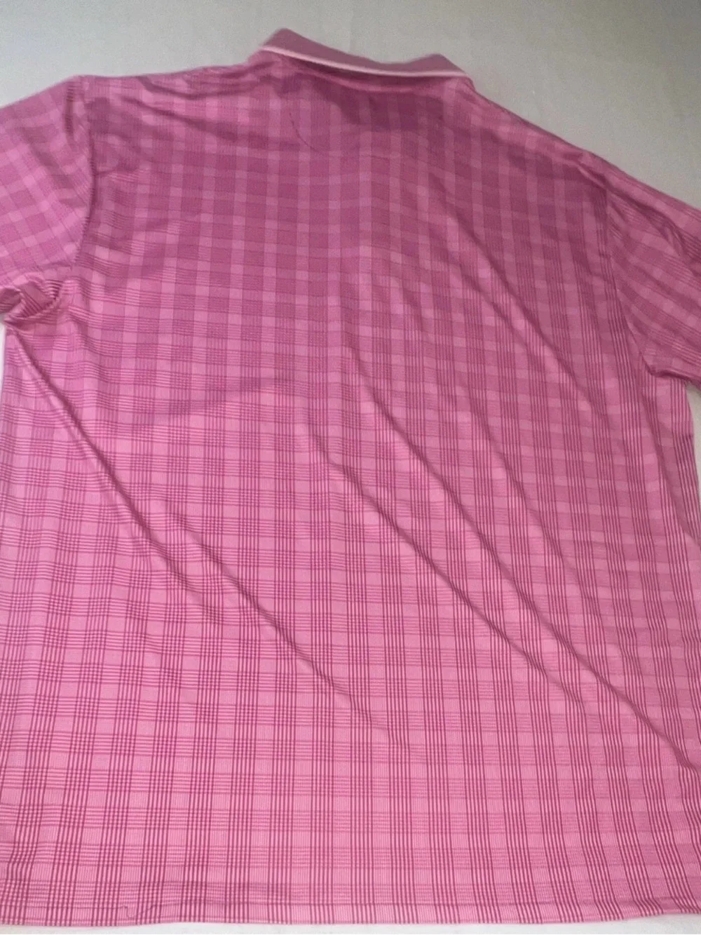 Callaway Men’s Pink Plaid Golf Polo Shirt